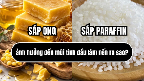 Sáp ong vs sáp paraffin - ảnh hưởng đến mùi tinh dầu làm nến ra sao?